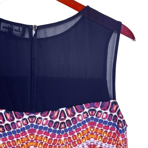 SAM EDELMAN Sleeveless Going Gray Z Dress Size Small in Multi Mosaic Print - Picture 13 of 16